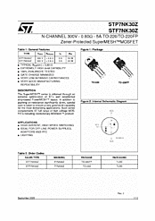 DataSheet STF7NK30Z pdf